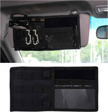 Darrahopens Auto Accessories > Auto Accessories Others > Automotive Decor Black Tactical Molle Car Sun Visor Organizer Panel – Durable Nylon Vehicle Storage Pouch with Adjustable Buckle, Loop Panelled EDC Pockets and Pen Sheath for Cars, Trucks, SUVs and Daily Driving Essentials In Australia - Darrahopens