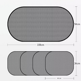 Darrahopens Auto Accessories > Auto Accessories Others > Automotive Decor Black Universal Car Window Sun Shade Set - Mesh Fabric UV Protection(One hole-free rear gear + four hole-free side gears)