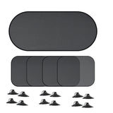 Darrahopens Auto Accessories > Auto Accessories Others > Automotive Decor Black Universal Car Window Sun Shade Set - Mesh Fabric UV Protection(One hole-free rear gear + four hole-free side gears)