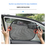 Darrahopens Auto Accessories > Auto Accessories Others > Automotive Decor Black Universal Car Window Sun Shade Set - Mesh Fabric UV Protection(One solid rear baffle + two perforated angled baffles + two solid side baffles)