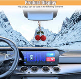 Darrahopens Auto Accessories > Auto Accessories Others > Automotive Decor Bling Cherry Car Rear View Mirror Charm, Sparkly Rhinestones Automotive Decoration Pendant, Cute Vehicle Interior Hanging Ornament, Lucky Present for Women, Girl (Red)