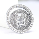 Darrahopens Auto Accessories > Auto Accessories Others > Automotive Decor Bling Crystal Ring For Car One Key Engine Start Stop Decoration Button - Pink