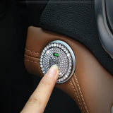 Darrahopens Auto Accessories > Auto Accessories Others > Automotive Decor Bling Crystal Ring For Car One Key Engine Start Stop Decoration Button - Pink