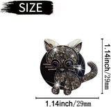 Darrahopens Auto Accessories > Auto Accessories Others > Automotive Decor Bling Rhinestone Car Air Vent Clip,Dashboard Outlet Clip,Car Air Freshener Vent Clips,Car Air Conditioning Outlet Clip Decorative,Bling Car Accessories Car Interior Decoration Charm,Cute Car Decor (Cute kitten-BK)