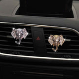 Darrahopens Auto Accessories > Auto Accessories Others > Automotive Decor Bling Rhinestone Elephants Head Car Air Vent Clip Dashboard Outlet Clip Air Freshener Vent Clips Decorative Cute Car Decor