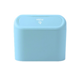 Darrahopens Auto Accessories > Auto Accessories Others > Automotive Decor Blue Compact Car Trash Can 2 Pack Hanging Storage Bin with Push Lid for Vehicle Door and Seat Back Universal Fit Waste Management Solution for Local Drivers