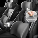 Darrahopens Auto Accessories > Auto Accessories Others > Automotive Decor Blue Ergonomic Memory Foam Car Headrest & Lumbar Support Cushion Set - Driving Comfort Neck & Back Pillow