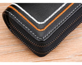 Darrahopens Auto Accessories > Auto Accessories Others > Automotive Decor Blue Premium Genuine Leather Double Zipper Key Case - Car & House Key Organizer Pouch
