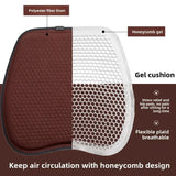 Darrahopens Auto Accessories > Auto Accessories Others > Automotive Decor Blue Universal Honeycomb Gel Seat Cushion - Breathable Cooling Pad for Car & Office - Ergonomic Pressure Relief & Non-Slip Design for Long Sitting