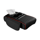 Darrahopens Auto Accessories > Auto Accessories Others > Automotive Decor Car Armrest Pad Central Console Storage Box Lift Cushion Rest Support Organizer - Black Red