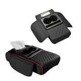 Darrahopens Auto Accessories > Auto Accessories Others > Automotive Decor Car Armrest Pad Central Console Storage Box Lift Cushion Rest Support Organizer - Black Red