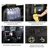 Darrahopens Auto Accessories > Auto Accessories Others > Automotive Decor Car Back Seat Organizer with Foldable Table Tray – Universal Rear Seat Storage Bag, Multi-Pocket Holder for Tablet, Drinks & Essentials (Black)