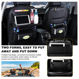 Darrahopens Auto Accessories > Auto Accessories Others > Automotive Decor Car Back Seat Organizer with Foldable Table Tray – Universal Rear Seat Storage Bag, Multi-Pocket Holder for Tablet, Drinks & Essentials (Black)