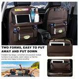 Darrahopens Auto Accessories > Auto Accessories Others > Automotive Decor Car Back Seat Organizer with Foldable Table Tray – Universal Rear Seat Storage Bag, Multi-Pocket Holder for Tablet, Drinks & Essentials (Coffee)