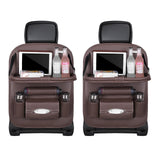 Darrahopens Auto Accessories > Auto Accessories Others > Automotive Decor Car Back Seat Organizer with Foldable Table Tray – Universal Rear Seat Storage Bag, Multi-Pocket Holder for Tablet, Drinks & Essentials (Coffee)