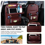 Darrahopens Auto Accessories > Auto Accessories Others > Automotive Decor Car Back Seat Organizer with Foldable Table Tray – Universal Rear Seat Storage Bag, Multi-Pocket Holder for Tablet, Drinks & Essentials (Red)