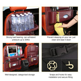 Darrahopens Auto Accessories > Auto Accessories Others > Automotive Decor Car Back Seat Organizer with Foldable Table Tray – Universal Rear Seat Storage Bag, Multi-Pocket Holder for Tablet, Drinks & Essentials (Red)