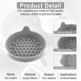 Darrahopens Auto Accessories > Auto Accessories Others > Automotive Decor Car Cup Holder Coaster, Silicone Cup Holder Insert, Universal Anti-Slip Cup Holder, Auto Accessories Interior for Men and Women 4 Pack Grey