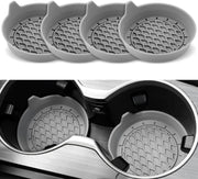 Darrahopens Auto Accessories > Auto Accessories Others > Automotive Decor Car Cup Holder Coaster, Silicone Cup Holder Insert, Universal Anti-Slip Cup Holder, Auto Accessories Interior for Men and Women 4 Pack Grey