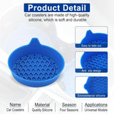 Darrahopens Auto Accessories > Auto Accessories Others > Automotive Decor Car Cup Holder Coaster, Silicone Cup Holder Insert, Universal Non-Slip Cup Holder, Auto Accessories Interior for Men and Women 4 Pack Blue