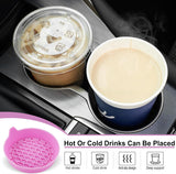 Darrahopens Auto Accessories > Auto Accessories Others > Automotive Decor Car Cup Holder Coaster, Silicone Cup Holder Insert, Universal Non-Slip Cup Holder, Auto Accessories Interior for Men and Women 4 Pack Pink