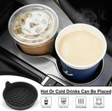 Darrahopens Auto Accessories > Auto Accessories Others > Automotive Decor Car Cup Holder Coaster, Silicone Cup Holder Insert, Universal Non-Slip Cup Holder, Auto Accessories Interior Unisex 4 Pack Black