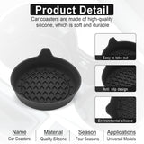 Darrahopens Auto Accessories > Auto Accessories Others > Automotive Decor Car Cup Holder Coaster, Silicone Cup Holder Insert, Universal Non-Slip Cup Holder, Auto Accessories Interior Unisex 4 Pack Black