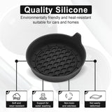 Darrahopens Auto Accessories > Auto Accessories Others > Automotive Decor Car Cup Holder Coaster, Silicone Cup Holder Insert, Universal Non-Slip Cup Holder, Auto Accessories Interior Unisex 4 Pack Black