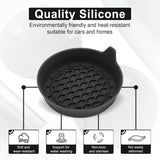 Darrahopens Auto Accessories > Auto Accessories Others > Automotive Decor Car Cup Holder Coaster, Silicone Cup Holder Insert, Universal Non-Slip Cup Holders, Car Accessories Interior for Women and Man 4 Pack Black