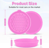 Car Cup Holder Coaster, Silicone Cup Holder Insert, Universal Non-Slip Cup Holders, Car Accessories Interior for Women and Man 4 Pack Pink