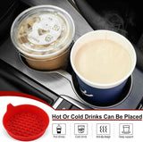 Car Cup Holder Coaster, Silicone Cup Holder Insert, Universal Non-Slip Cup Holders, Car Accessories Interior for Women and Man 4 Pack Red