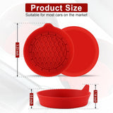 Darrahopens Auto Accessories > Auto Accessories Others > Automotive Decor Car Cup Holder Coaster, Silicone Cup Holder Insert, Universal Non-Slip Cup Holders, Car Accessories Interior for Women and Man 4 Pack Red