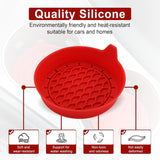 Darrahopens Auto Accessories > Auto Accessories Others > Automotive Decor Car Cup Holder Coaster, Silicone Cup Holder Insert, Universal Non-Slip Cup Holders, Car Accessories Interior for Women and Man 4 Pack Red