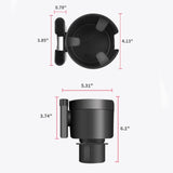Darrahopens Auto Accessories > Auto Accessories Others > Automotive Decor Car Cup Holder with Phone Holder - Organizer Expander in Grey Color