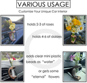 Darrahopens Auto Accessories > Auto Accessories Others > Automotive Decor Car Dashboard Decorations - Propagation Vase Vent Clip for Fresh/Dried Flowers, Plant Cuttings, Car Interior Aesthetics Decor Accessories - Gift for Plant Lovers, Women & Moms