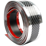 Darrahopens Auto Accessories > Auto Accessories Others > Automotive Decor Car Door Sill Sticker Carbon Fiber Silver 7Cmx3M Self-Adhesive Sticker Protector Bumper Guard Strip