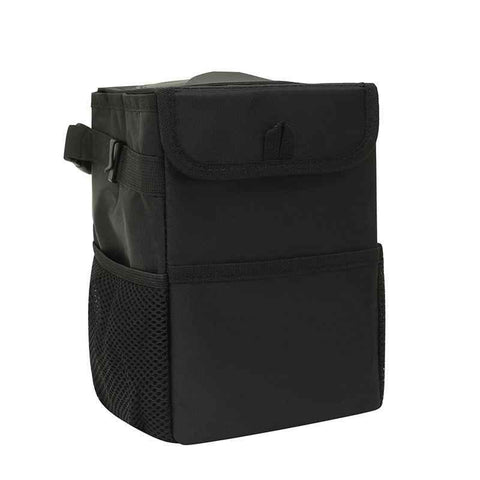 Darrahopens Auto Accessories > Auto Accessories Others > Automotive Decor Car Garbage can with lid Leak Proof Vehicle Trash Can Storage Pockets Hanging Waterproof car Trash Bag for SUV Black