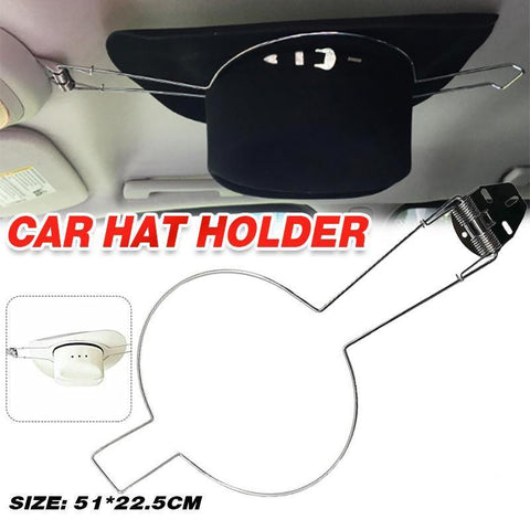 Darrahopens Auto Accessories > Auto Accessories Others > Automotive Decor Car Hat Holder Spring Loaded Rack for Akubra Hard Hat Riding Helmet Storage
