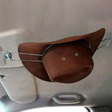 Darrahopens Auto Accessories > Auto Accessories Others > Automotive Decor Car Hat Holder Spring Loaded Rack for Akubra Hard Hat Riding Helmet Storage
