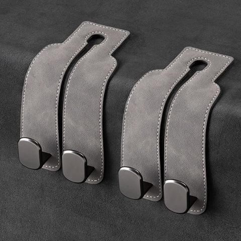 Darrahopens Auto Accessories > Auto Accessories Others > Automotive Decor Car Headrest Hook, Car Hook for Wallet & Bag, Car Wallet Hook (Grey - Pack of 2)