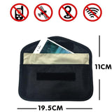 Darrahopens Auto Accessories > Auto Accessories Others > Automotive Decor Car Key Case For Faraday Cage Fob Pouch Keyless RFID Blocking Bag - Silver Grey