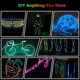 Darrahopens Auto Accessories > Auto Accessories Others > Automotive Decor Car LED Interior Strip Light USB Neon Wire Ambient Lighting Compatible with Car Decorations Red 3m