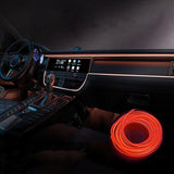Darrahopens Auto Accessories > Auto Accessories Others > Automotive Decor Car LED Interior Strip Light USB Neon Wire Ambient Lighting Compatible with Car Decorations Red 3m