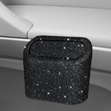 Darrahopens Auto Accessories > Auto Accessories Others > Automotive Decor Car-Mounted Diamond-Encrusted Trash Can, Car Storage Bucket, Hanging Car Storage Bag, Creative Diamond-Encrusted Mini