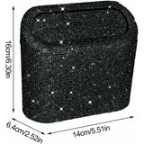 Darrahopens Auto Accessories > Auto Accessories Others > Automotive Decor Car-Mounted Diamond-Encrusted Trash Can, Car Storage Bucket, Hanging Car Storage Bag, Creative Diamond-Encrusted Mini