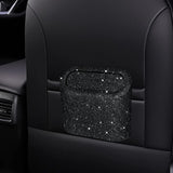 Darrahopens Auto Accessories > Auto Accessories Others > Automotive Decor Car-Mounted Diamond-Encrusted Trash Can, Car Storage Bucket, Hanging Car Storage Bag, Creative Diamond-Encrusted Mini