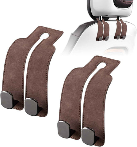 Darrahopens Auto Accessories > Auto Accessories Others > Automotive Decor Car Purse Hook Purse Hook for Car Seats Headrest Car Seat Hooks,Heavy Duty Vehicle Organizer for Handbags, Groceries, Purses, Keep Car Tidy (Brown, 2 Pack)