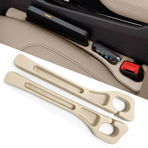 Darrahopens Auto Accessories > Auto Accessories Others > Automotive Decor Car Seat Crevice Fill Organizer 2 pcs - No Drop Seat Guard, General Automotive Seat Crevice Filler, Durable Non-Slip Material, Easy Installation in 10 Seconds, for Cars, Trucks & SUVs (Beige)
