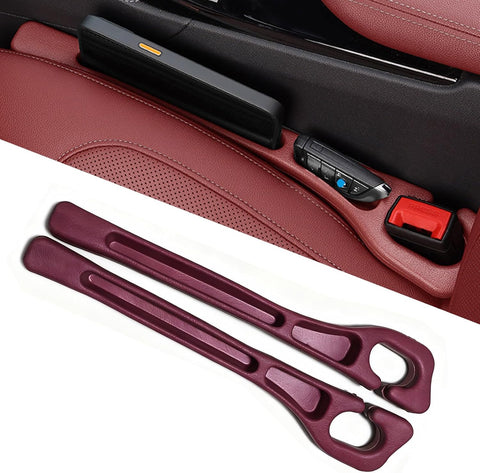 Darrahopens Auto Accessories > Auto Accessories Others > Automotive Decor Car Seat Crevice Fill Organizer 2 pcs - No Drop Seat Guard, Universal Car Seat Crevice Filler, Durable Non-Slip Material, Easy 10 Second Installation for Cars, Trucks & SUVs (Red)