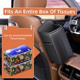 Darrahopens Auto Accessories > Auto Accessories Others > Automotive Decor Car Seat Storage Organizer: Side-Mount Tissue Holder with Mesh Pockets – Waterproof Cup/Wallet Organizer for Cars/SUVs (Black)
